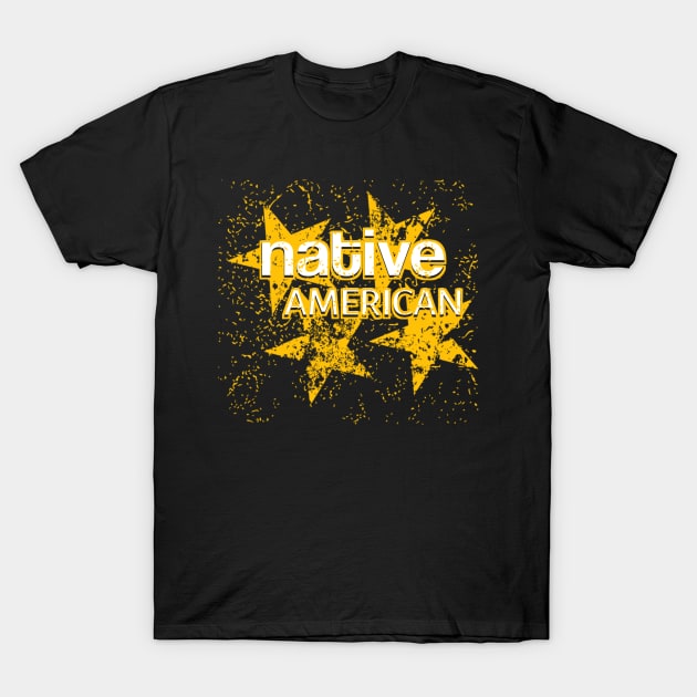 Native American And Stars T-Shirt by radeckari25